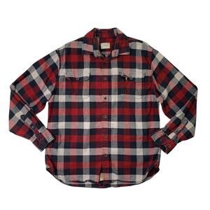 Jachs Shirt Mens L Large Multi Cotton Flannel Tartan Plaid Button Up Long Sleeve